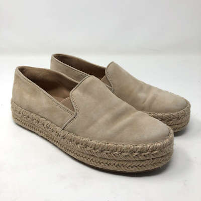 Vince Upton Espadrilles Platform Flats Womens 5 Cappuccino  display picture 2