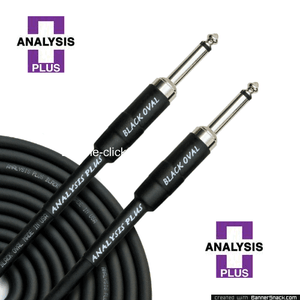 Analysis-Plus-10ft-Black-Oval-Guitar-Cable-with-Straight-Straight-Plugs