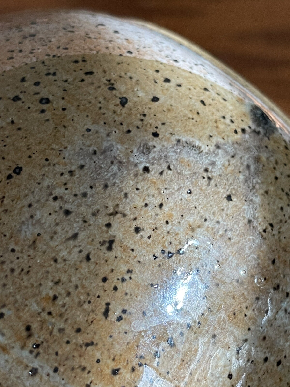 Studio pottery Brown Blue bowl signed Julie Williams ~6.5x3.5”