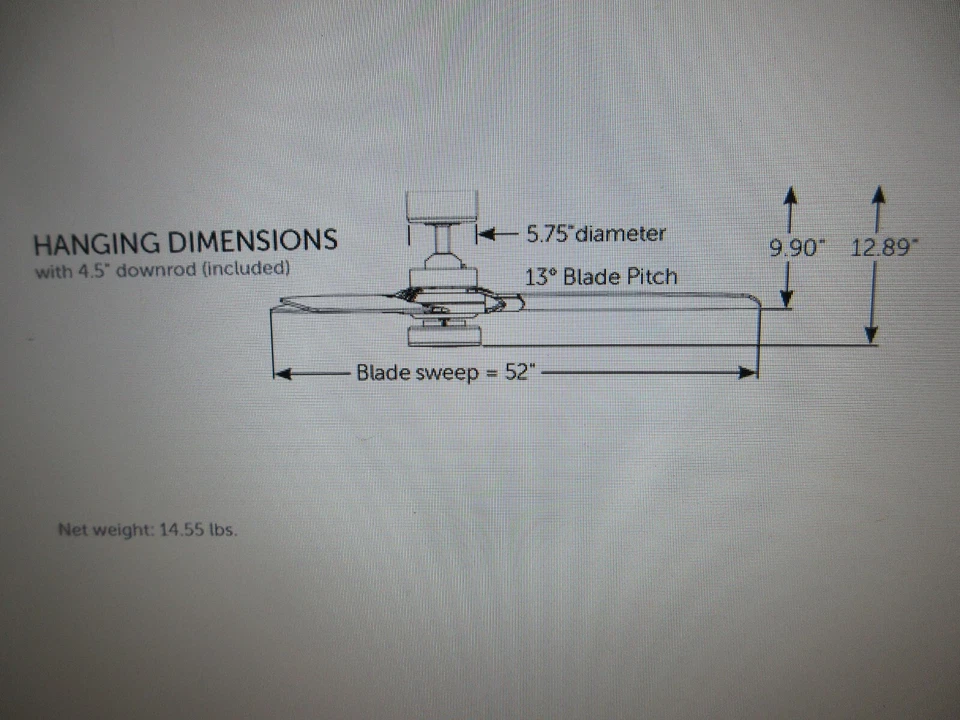 Fanimation Amped 52 in. LED Brushed Nickel Ceiling Fan with Brushed Nickel Blade - Image 2 of 4