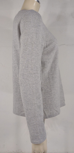 Lands' End gray 100% Cashmere crew neck pullover sweater ladies Medium - Picture 5 of 9