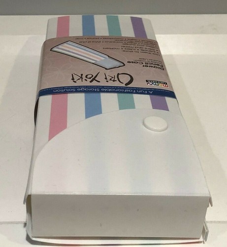 Uchida Ori Yoki Schublade Federmäppchen Aufbewahrung leicht gestreift Druckknopfverschluss NEU  - Bild 6 von 12