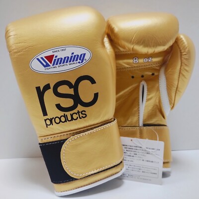 Winning rsc products ボクシンググローブ 8oz ゴールド Winning×rsc Boxing Gloves 8oz Black/Gold CO-MS-200B Magic Tape