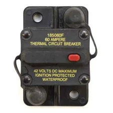BLUE SEA SYSTEMS 185 Series Thermal Circuit Breakers Surface 185060F 60 Amp 42V