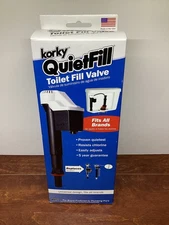 Korky Quietfill Toilet Fill Valve - Replacement  Universal Fits 99% Of Toilets
