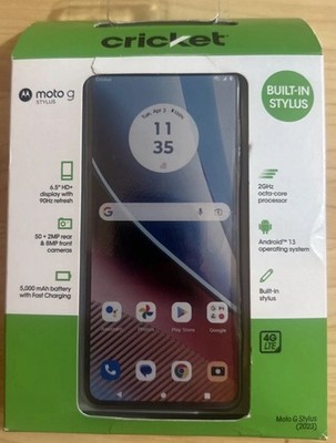 Cricket Wireless Motorola Moto G Stylus 2023 6.5''HD/50Mp/128GB/4GB Blue-37.19