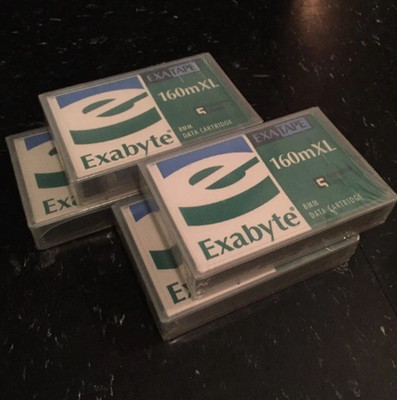 *BULK (4) Exabyte 307265 8mm D8 160m XL Helical Scan 7/14GB Data Tape Cartridges