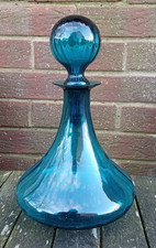 Vintage Stil Blau Kunst Glas Karaffe Flasche Murano?