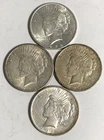 1922 D PEACE DOLLAR "BU/AU" (4 COIN LOT) - NICE CONDITION, BETTER DATE/MINT 💥✅