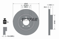 2X Bremsscheibe Hinterachse FüR MERCEDES-BENZ G-KLASSE G-CLASS GeläNdewagen