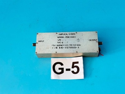 Amplifica 51025 RF Microwave Wideband Amplifier 0.5 1 GHz, Model PD613401, +15V