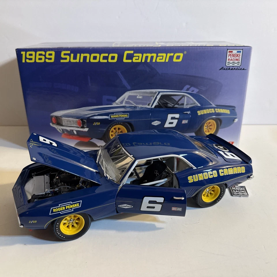 GMP Sunoco Camaro Team Penske Racing Mark Donohue 1969 #6 1:18 G1800308 nuevo como nuevo Foto 3 de 4