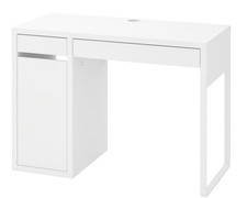 IKEA MICKE Computer Desk White Home Office Table Drawer Storage 105x50cm New