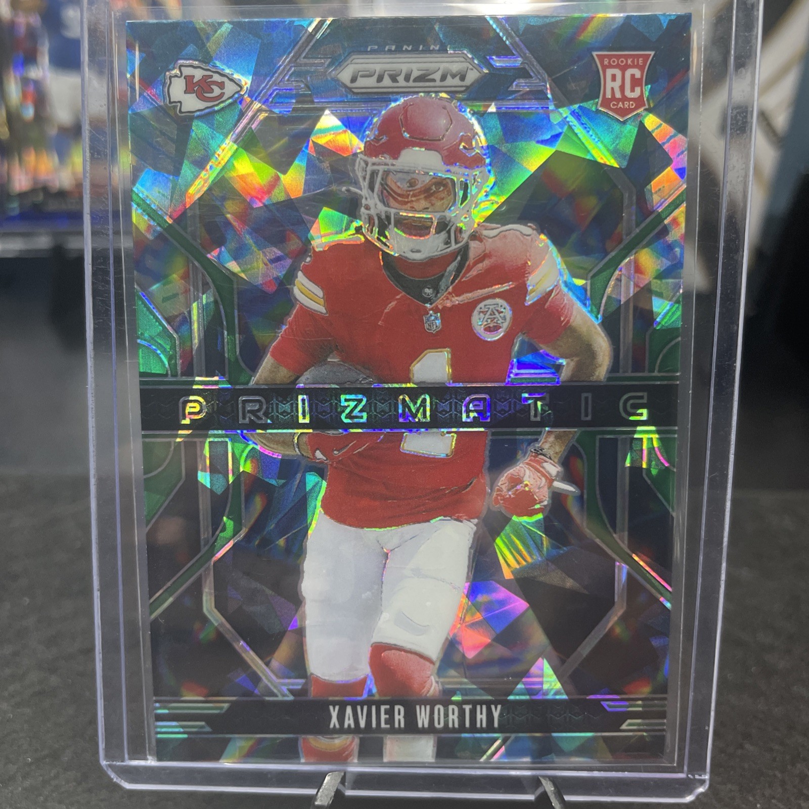 2024 Panini Prizm - Prizmatic Green Prizm #14 Xavier Worthy (RC)