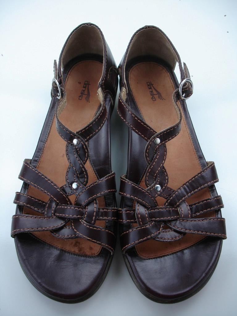 Women's 9.5 10 40 Dansko Calliope Brown Leather Slingback Sandals Clogs Open Toe image 10