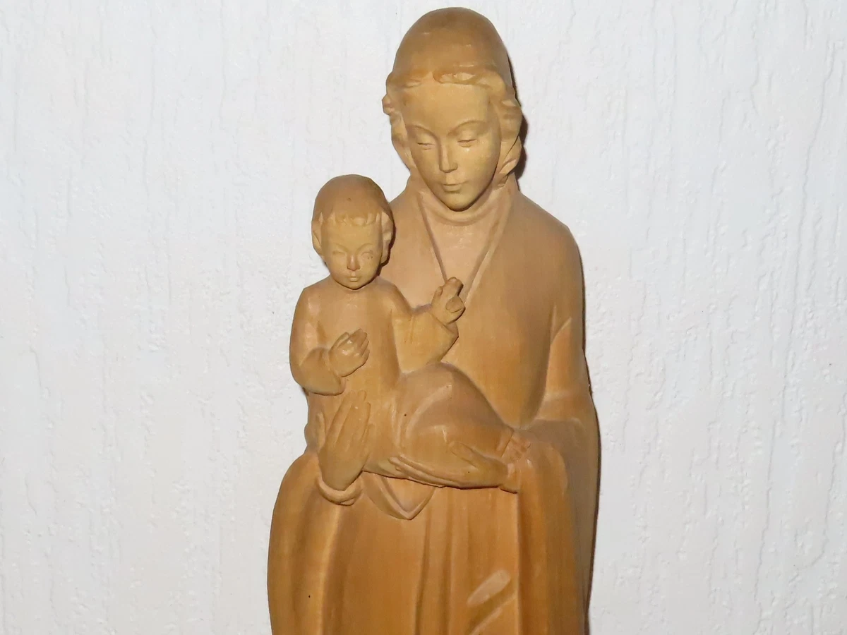 Heiligenfigur Holzfigur " Heilige Maria mit Jesuskind" ! N2