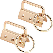 20pcs Key Fob Hardware 1.25 Inch Wristlet Keychain Clips with Ring Gold