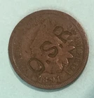1891 INDIAN HEAD CENT STAMPED O.S.R.
