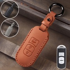 Genuine Leather Car Key Case Cover For Mazda Miata Cx-3 Mx-5 2 3 6 Cx-5 Cx-9