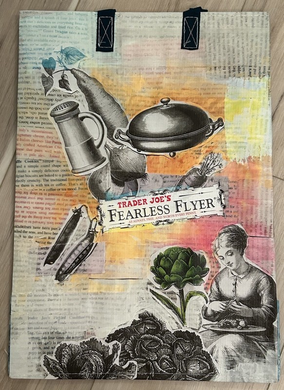 New Trader Joe's Retired Fearless Flyer reusable Shopping Bag Tote RARE Wth Tags