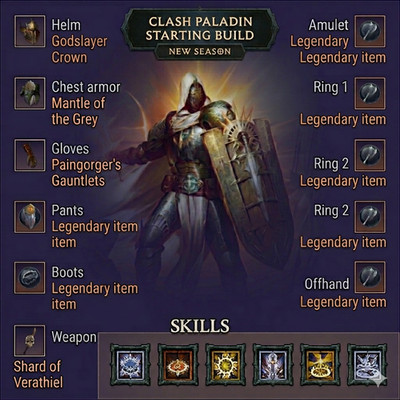 DIABLO 4 SEASON 13 CLASH TOP 1 PALADIN BUILD  x10 NON-GA ITEM 100M Gold