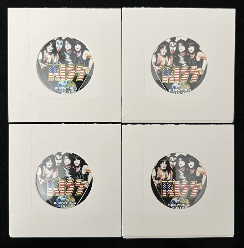 KISS 2018 KISSWORLD World Tour Guitar Pick Set Of 4 Gene Paul Tommy Eric