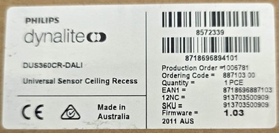 Philips DUS360CR-DALI Dynalite Ceiling Sensor Recess 88710300 (NEW In Box)