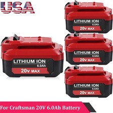 1/4x 20V 6.0Ah Battery For Craftsman 20 Volt Lithium Ion CMCB205 CMCB204 CMCB202