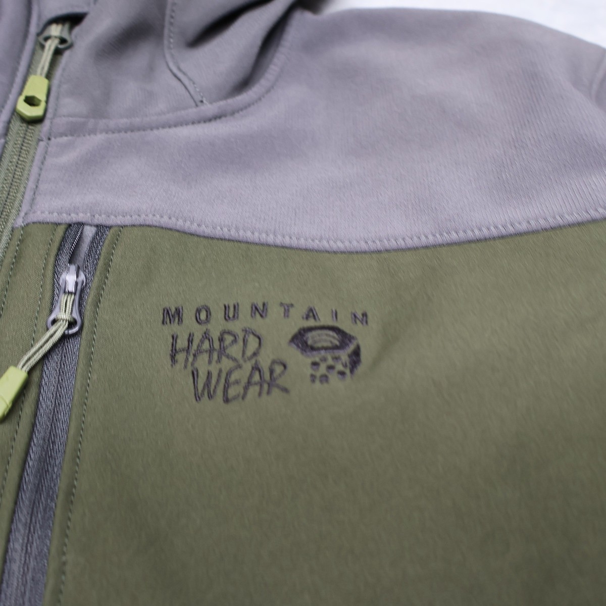Mountain Hardwear Jacket Mens Large Green Paladin Softshell Full Zip Hiking Y2K View 3