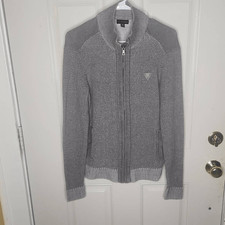 Guess full zip sweater men's size M