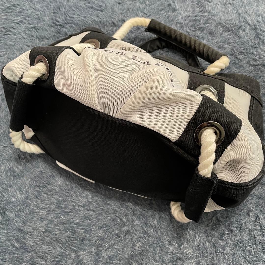 Burberry Blue Label Tote Bag Blue Rope Handle Summer Bag Logo Rare Item New thumbnail 2