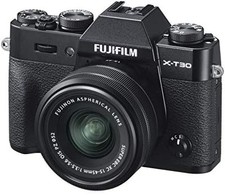 FUJIFILM Mirrorless Digital Camera X-T30 XC Lens Kit Black X-T30LK-1545-B