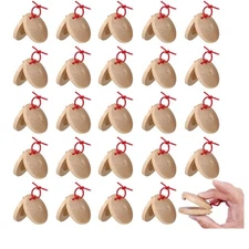 24 Pcs Musical Castanets Instrument, Clap Board Music Educational，Classroom D...