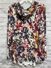 LOGO Lori Goldstein Women’s Long Sleeve Scoop Neck Size XL Purple Red 