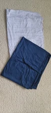 Bundle Nursing Cover Muslin Cotton, Breathable for Breastfeeding, Gray and navy
