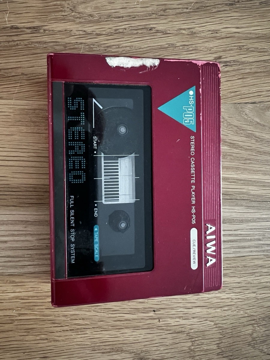 AIWA HS-P5ステレオカセットプレーヤー レッド Yahoo!オークション