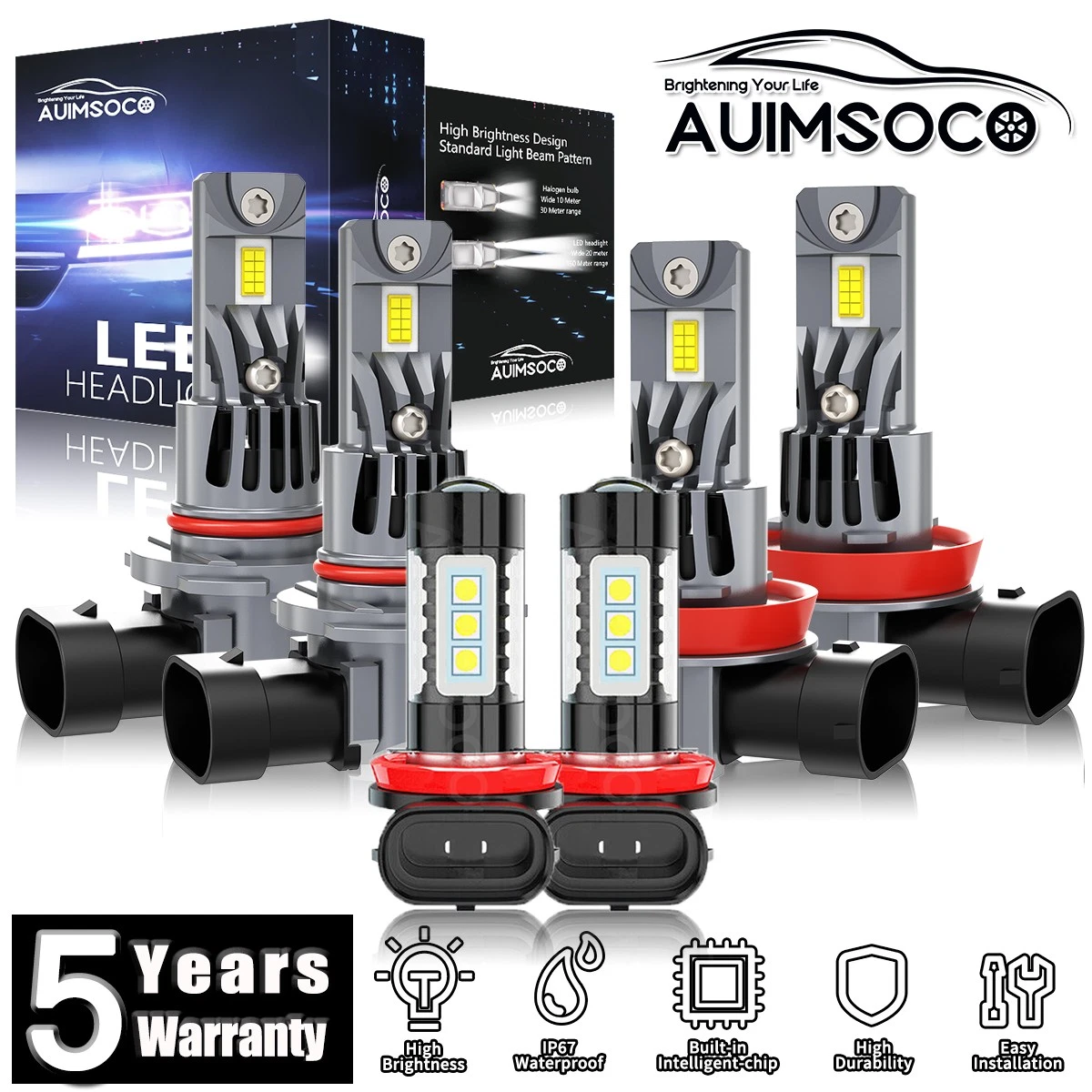 9005 H11 H11 LED Headlight Bulbs Hi&Lo Fog Beam For Lexus RX350 2010-2015 6500K
Opens in a new windo