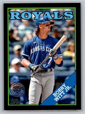 2023 Series 1 1988 Baseball Black #T88-90 Bobby Witt Jr. /299