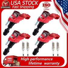 4X UF491 Ignition Coil & Spark Plug for 05-17 Chevy Equinox Saturn 2.4L Engine