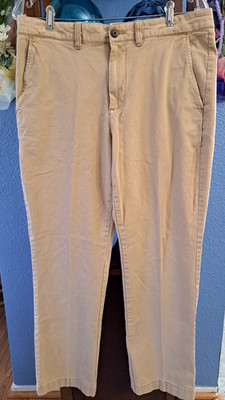 L.L. Bean Men's Standard Fir Chino Khaki Casual Pants Slacks 34x30 Strait Leg