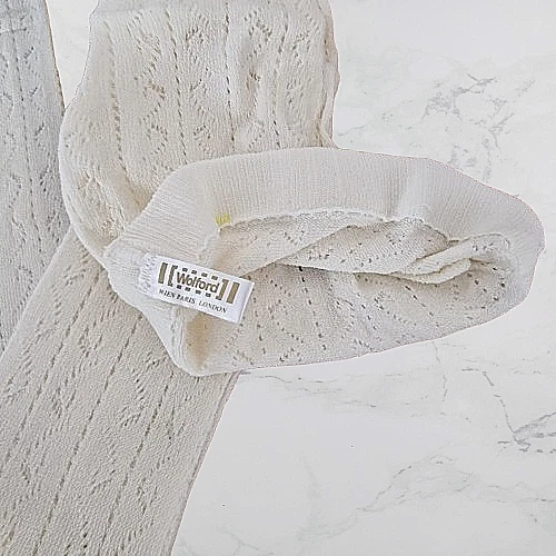 Wolford Luxus Ajour Strumpfhose Follow UP Weiß Gr. S aus Sylter Boutique Neu - Bild 4 von 4
