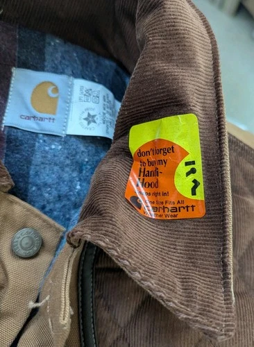 Vintage Carhartt Coat, CB256,  XL, NWT, Union Made In USA, Rare image 13