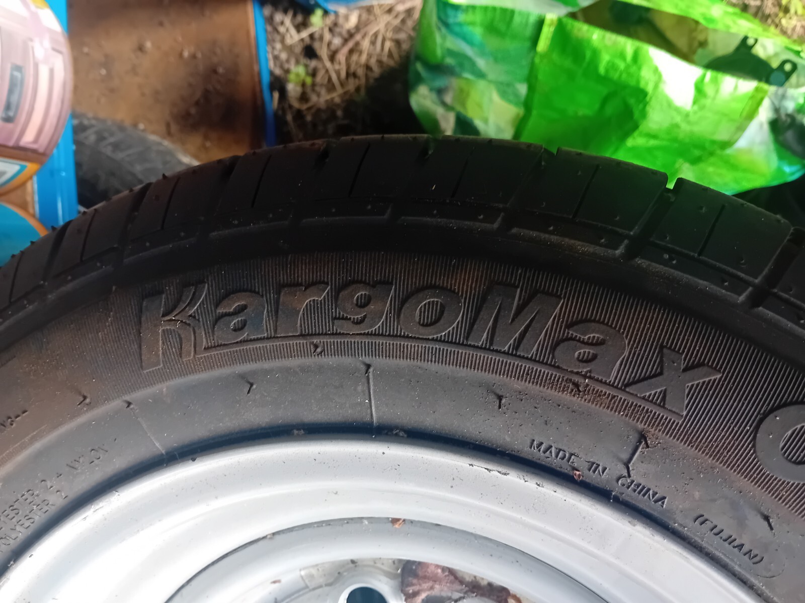 IFOR WILLIAMS TRAILER WHEEL AND TYRE, NEW, 195/60R 12C, KARGOMAX, 6.5