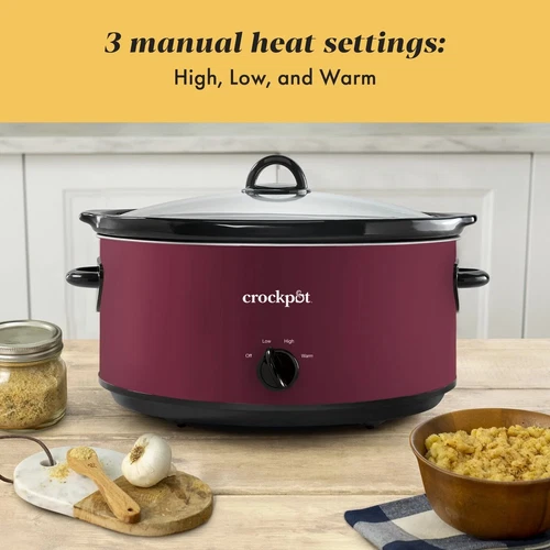 Crock-Pot® Manueller 8 Quart Schongarer, Rhabarber - Bild 5 von 8