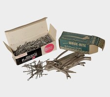 Aluminum Hair Clips Steel Bob Pins NOS WaveRite Morris Flamingo Professional Vtg