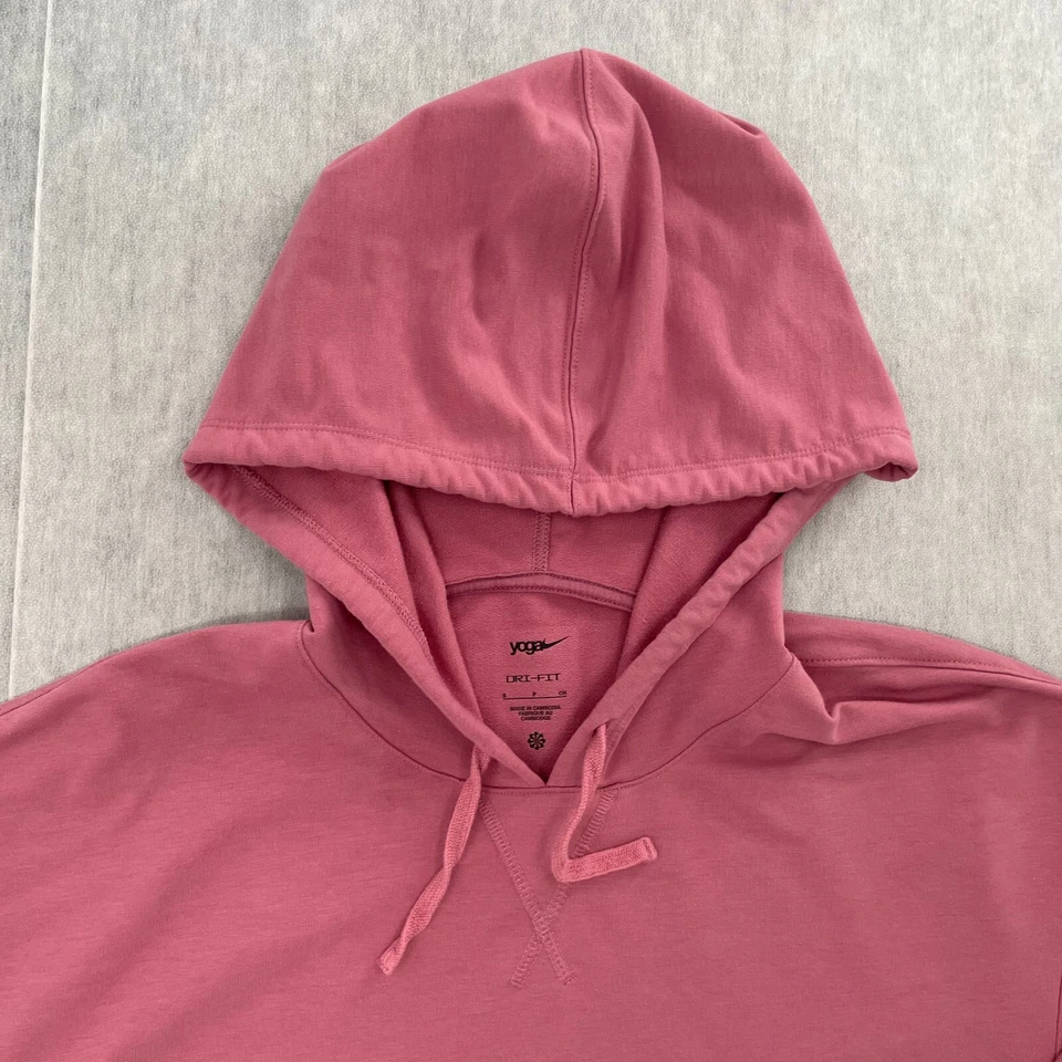 Nike Suéter de Yoga para Mujer Pequeño Rosa Sudadera con Capucha Rendimiento Relajado Dri Fit Damas S Foto 3 de 4