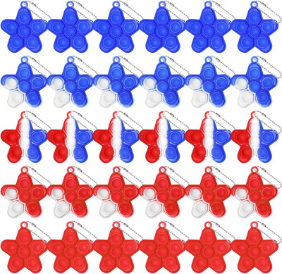 Independence Day Pop Dget Toys Fidget Toy Mini Pop Push Fidget Mini Pop Keychain