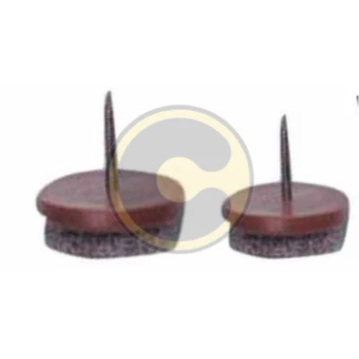 INFERRAMENTA cf 8pcs felt underchair underchairs + nail nail 30mm brown