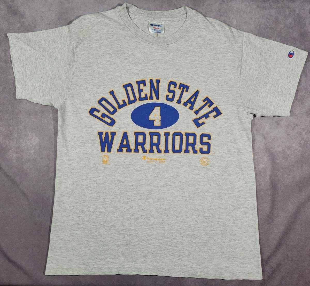 90's USA製 Champion Warriors game shirt Vintage Golden State Warriors 90s Champion Shirt Medium Rare