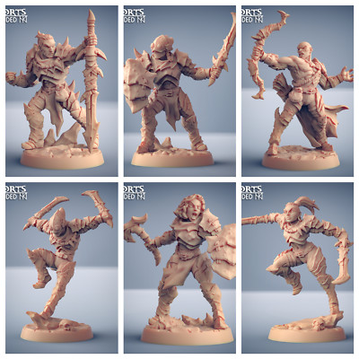 3D Printed Artisan Guild Scourgeland Survivor Set Scourgeland Survivors 28mm